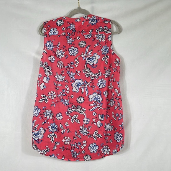Joules Tank Top Blouse Size 14 Pink And Blue Print - Picture 5 of 9